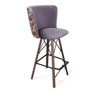 Барный стул SHT-ST36-4 / SHT-S80 (сумеречная орхидея/темный орех/черный) в Элисте