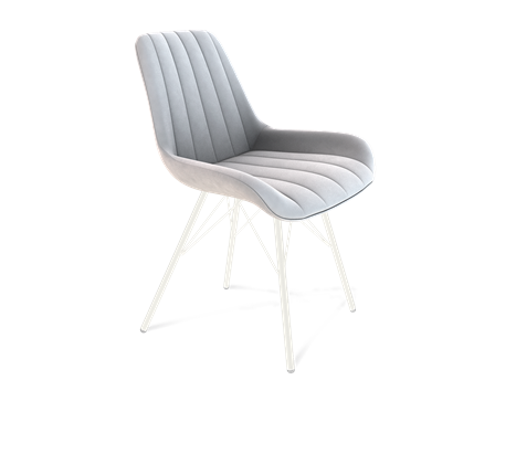 Обеденный стул SHT-ST37 / SHT-S37 (серое облако/белый муар) в Элисте - изображение