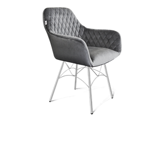 Обеденный стул SHT-ST38 / SHT-S107 (угольно-серый/хром лак) в Элисте