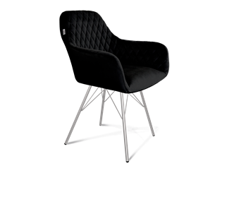 Обеденный стул SHT-ST38 / SHT-S37 (ночное затмение/хром лак) в Элисте