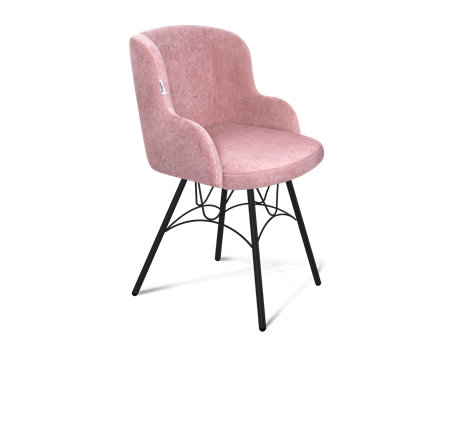 Обеденный стул SHT-ST39 / SHT-S100 (пыльная роза/черный муар) в Элисте - изображение