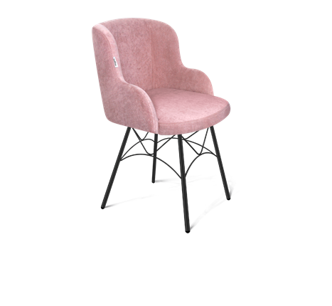 Обеденный стул SHT-ST39 / SHT-S107 (пыльная роза/черный муар) в Элисте - изображение