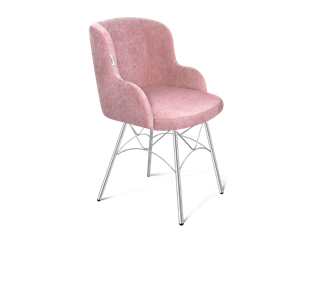 Обеденный стул SHT-ST39 / SHT-S107 (пыльная роза/хром лак) в Элисте