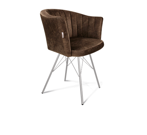 Обеденный стул SHT-ST42-1 / SHT-S37 (кофейный трюфель/хром лак) в Элисте - изображение