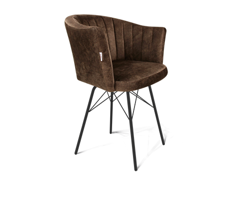 Обеденный стул SHT-ST42-1 / SHT-S64 (кофейный трюфель/черный муар) в Элисте - изображение