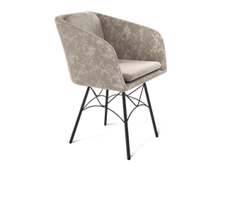 Обеденный стул SHT-ST43-1 / SHT-S107 (карамельный латте/черный муар) в Элисте