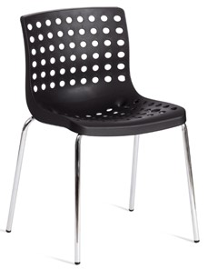 Обеденный стул SKALBERG (mod. C-084-A) 46х56х79 Black (черный) / Chrome (хром) арт.19258 в Элисте