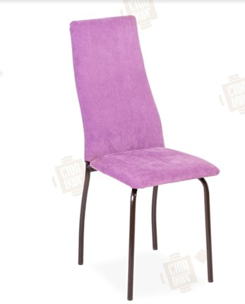 Обеденный стул Волна, каркас металл коричневый, инфинити фиолетовый в Элисте - изображение