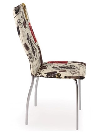 Обеденный стул Волна, каркас хром люкс, принт -  Европа в Элисте - изображение