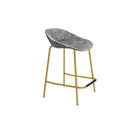 Полубарный стул SHT-ST19-SF1 / SHT-S29P-1 (дымный/золото) в Элисте - изображение