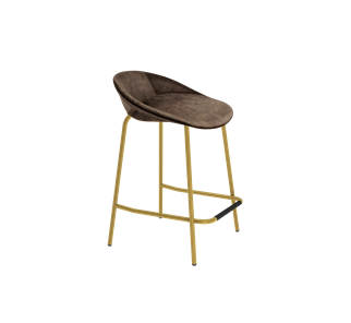 Полубарный стул SHT-ST19-SF1 / SHT-S29P-1 (кофейный трюфель/золото) в Элисте