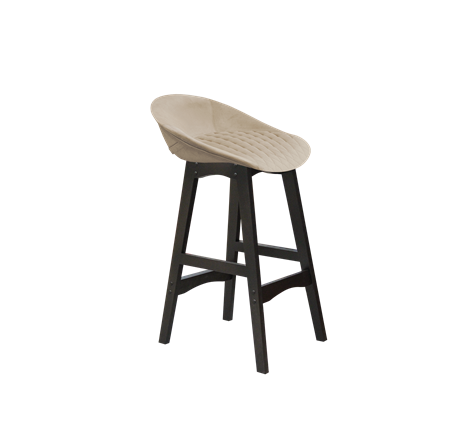 Полубарный стул SHT-ST19-SF1 / SHT-S65-1 (ванильный крем/венге) в Элисте - изображение