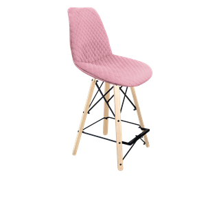 Полубарный стул SHT-ST29-С22 / SHT-S80-1 (розовый зефир/прозрачный лак/черный) в Элисте