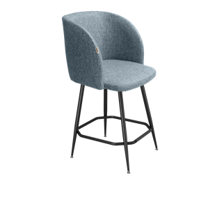 Полубарный стул SHT-ST33 / SHT-S148-1 (синий лед/черный муар/золото) в Элисте