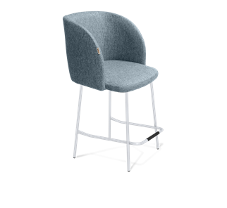 Полубарный стул SHT-ST33 / SHT-S29P-1 (синий лед/хром лак) в Элисте