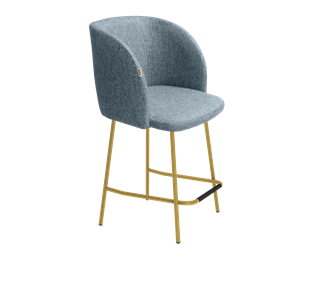 Полубарный стул SHT-ST33 / SHT-S29P-1 (синий лед/золото) в Элисте