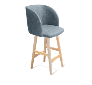 Полубарный стул SHT-ST33 / SHT-S65-1 (синий лед/прозрачный лак) в Элисте