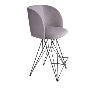 Полубарный стул SHT-ST33 / SHT-S66-1 (сиреневая орхидея/черный муар) в Элисте