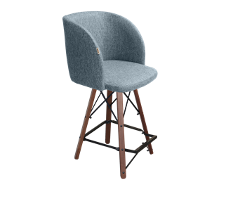 Полубарный стул SHT-ST33 / SHT-S80-1 (синий лед/темный орех/черный) в Элисте