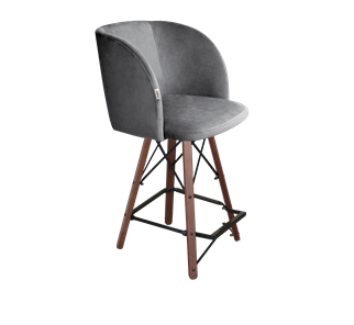 Полубарный стул SHT-ST33 / SHT-S80-1 (угольно-серый/темный орех/черный) в Элисте