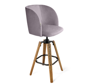 Полубарный стул SHT-ST33 / SHT-S93 (сиреневая орхидея/браш.коричневый/черный муар) в Элисте