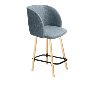 Полубарный стул SHT-ST33 / SHT-S94-1 (синий лед/прозрачный лак/черный муар) в Элисте