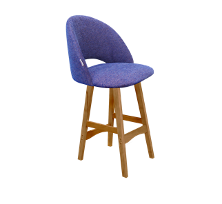 Полубарный стул SHT-ST34 / SHT-S65-1 (синий мираж/светлый орех) в Элисте
