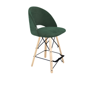 Полубарный стул SHT-ST34 / SHT-S80-1 (лиственно-зеленый/прозрачный лак/черный) в Элисте