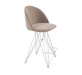 Полубарный стул SHT-ST35 / SHT-S66-1 (латте/хром лак) в Элисте