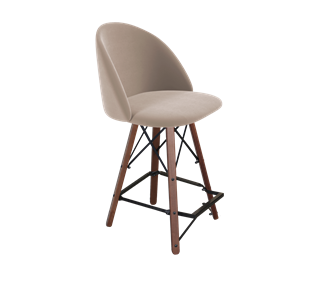 Полубарный стул SHT-ST35 / SHT-S80-1 (латте/темный орех/черный) в Элисте
