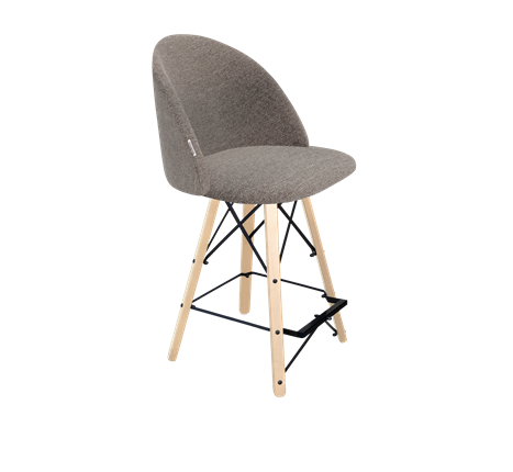 Полубарный стул SHT-ST35 / SHT-S80-1 (тростниковый сахар/прозрачный лак/черный) в Элисте - изображение