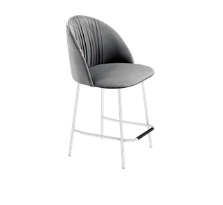 Полубарный стул SHT-ST35-1 / SHT-S29P-1 (угольно-серый/белый муар) в Элисте