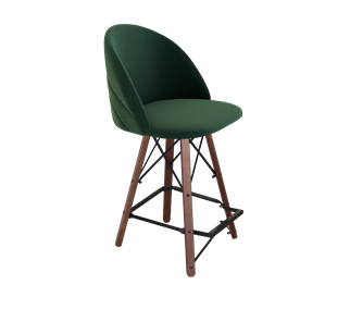 Полубарный стул SHT-ST35-2 / SHT-S80-1 (лиственно-зеленый/темный орех/черный) в Элисте