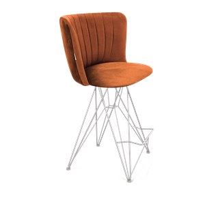 Полубарный стул SHT-ST36-1 / SHT-S66-1 (песчаная буря/хром лак) в Элисте
