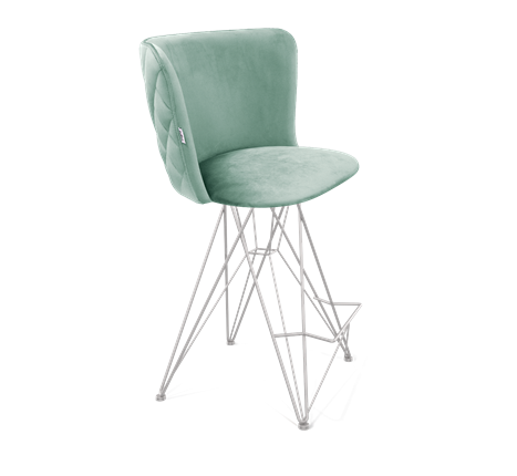 Полубарный стул SHT-ST36-3 / SHT-S66-1 (нежная мята/хром лак) в Элисте - изображение