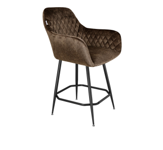 Полубарный стул SHT-ST38 / SHT-S148-1 (кофейный трюфель/черный муар) в Элисте