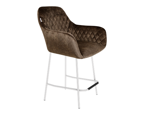 Полубарный стул SHT-ST38 / SHT-S29P-1 (кофейный трюфель/белый муар) в Элисте - изображение