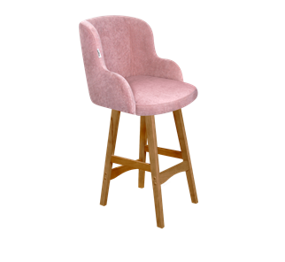Полубарный стул SHT-ST39 / SHT-S65-1 (пыльная роза/светлый орех) в Элисте