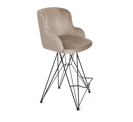 Полубарный стул SHT-ST39 / SHT-S66-1 (латте/черный муар) в Элисте - изображение