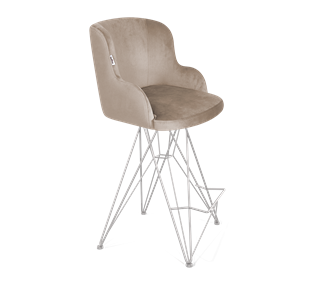 Полубарный стул SHT-ST39 / SHT-S66-1 (латте/хром лак) в Элисте