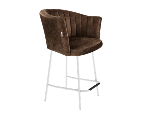 Полубарный стул SHT-ST42-1 / SHT-S29P-1 (кофейный трюфель/белый муар) в Элисте - изображение