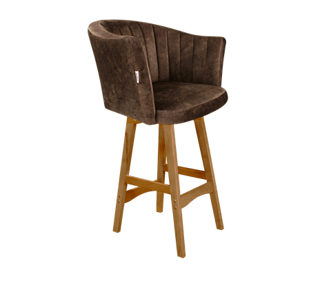 Полубарный стул SHT-ST42-1 / SHT-S65-1 (кофейный трюфель/светлый орех) в Элисте - изображение