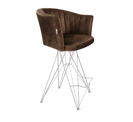 Полубарный стул SHT-ST42-1 / SHT-S66-1 (кофейный трюфель/хром лак) в Элисте - изображение