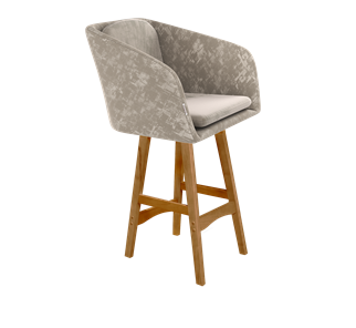 Полубарный стул SHT-ST43-1 / SHT-S65-1 (карамельный латте/светлый орех) в Элисте