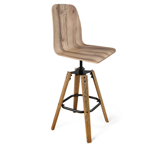 Барный стул SHT-ST10-1/S93 (ноче рубино/брашированный коричневый/черный муар) в Элисте
