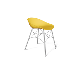 Кухонный стул SHT-ST19/S107 (желтый/хром лак) в Элисте
