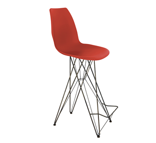 Барный стул SHT-ST29/S66 (красный ral 3020/черный муар/золотая патина) в Элисте - предосмотр