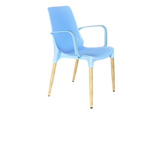 Обеденный стул SHT-ST76/S424-С (голубой/светлый орех) в Элисте