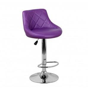Барный стул Комфорт с мягкой спинкой WX-2396 экокожа фиолетовый в Элисте - предосмотр 1