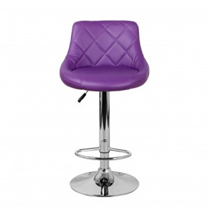 Барный стул Комфорт с мягкой спинкой WX-2396 экокожа фиолетовый в Элисте